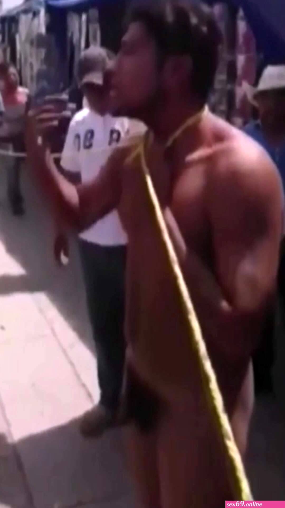 Thief Stripped Naked Public Sexy Photos